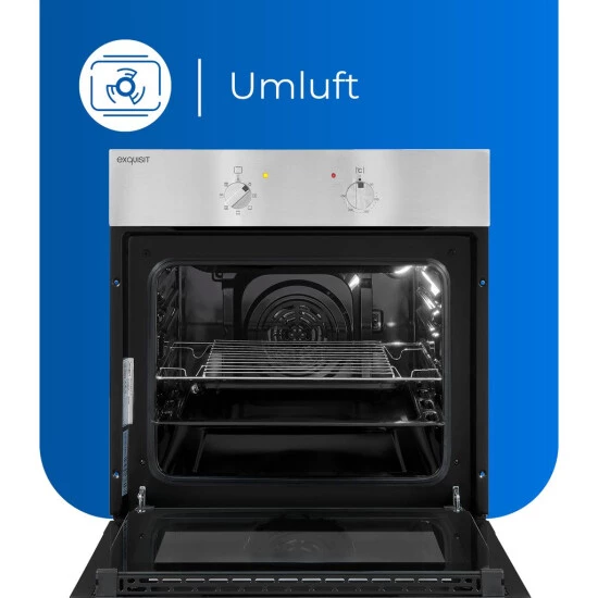 Neu 🤩 Exquisit EBE 555-1.1U Elektro-Einbaubackofen | Grill | Umluft | Ober- / Unterhitze | Inox 🎁 5 Neu 🤩 Exquisit EBE 555-1.1U Elektro-Einbaubackofen | Grill | Umluft | Ober- / Unterhitze | Inox 🎁 – Bild 3