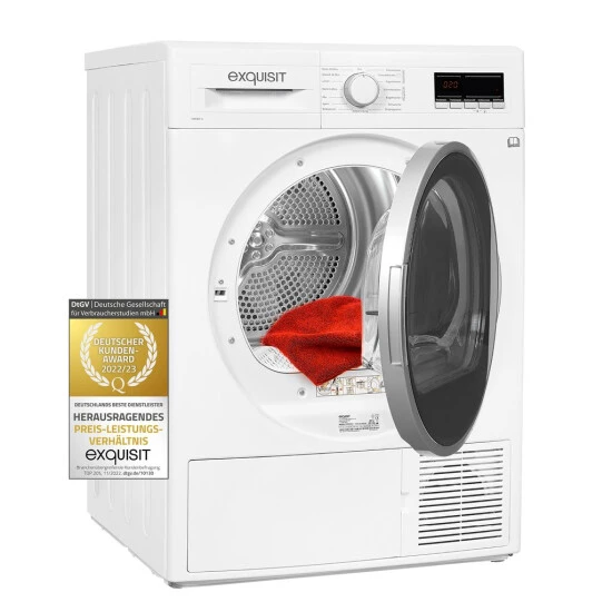 Neu 🎉 Exquisit TWP 802-6 Wärmepumpentrockner | 8 Kg | LED-Display | 14 Programme Inkl. Zeitprogramm | A++ | Weiß 🌟 3 Neu 🎉 Exquisit TWP 802-6 Wärmepumpentrockner | 8 Kg | LED-Display | 14 Programme Inkl. Zeitprogramm | A++ | Weiß 🌟