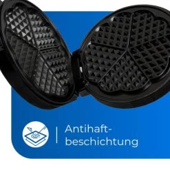 Coupon 👏 Exquisit WE 3101 Sw Waffeleisen| Anti-haft Beschichtung | Herzform | Schwarz 🛒 -Exquisit Verkaufsladen unnamed file 569