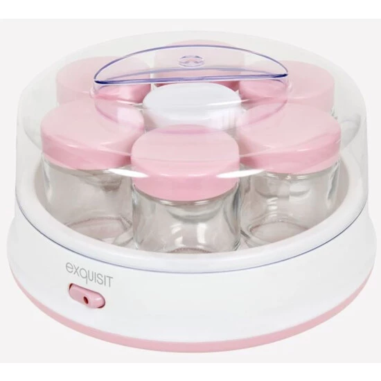 Coupon 🌟 Exquisit YM 3101 Wep Joghurtmaker | 200 Ml Portionsgläser | Kontrolleuchte | Rosa 🥰 3 Coupon 🌟 Exquisit YM 3101 Wep Joghurtmaker | 200 Ml Portionsgläser | Kontrolleuchte | Rosa 🥰