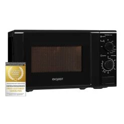 Bester Verkauf 🥰 Exquisit Mikrowelle MW 802 G Schwarz | 700 Watt | Grill | Schwarz 🔔
