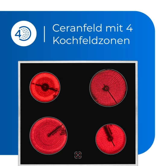 Neu 😍 Exquisit EHE 157-2 UR-Set Einbau-Herd Glaskeramikkochfeld | Ober-/Unterhitze | Umluft & Grill| Inox 🎉 5 Neu 😍 Exquisit EHE 157-2 UR-Set Einbau-Herd Glaskeramikkochfeld | Ober-/Unterhitze | Umluft & Grill| Inox 🎉 – Bild 3