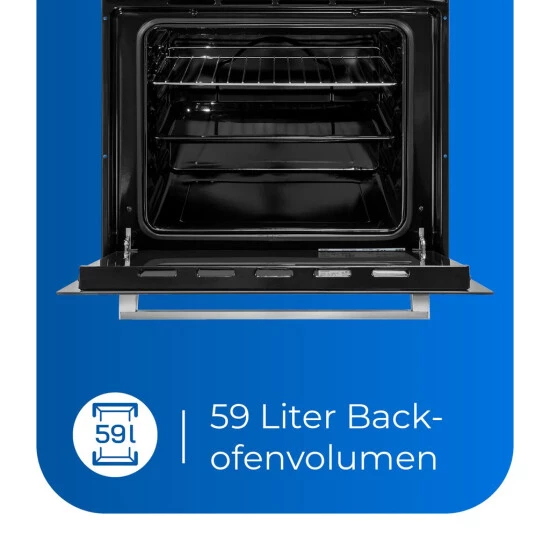 Coupon ⭐ Exquisit EHE 156-2.1-Set Einbau-Herd Glaskeramikkochfeld | Ober-/Unterhitze | Grill | Inox 🎉 6 Coupon ⭐ Exquisit EHE 156-2.1-Set Einbau-Herd Glaskeramikkochfeld | Ober-/Unterhitze | Grill | Inox 🎉 – Bild 4
