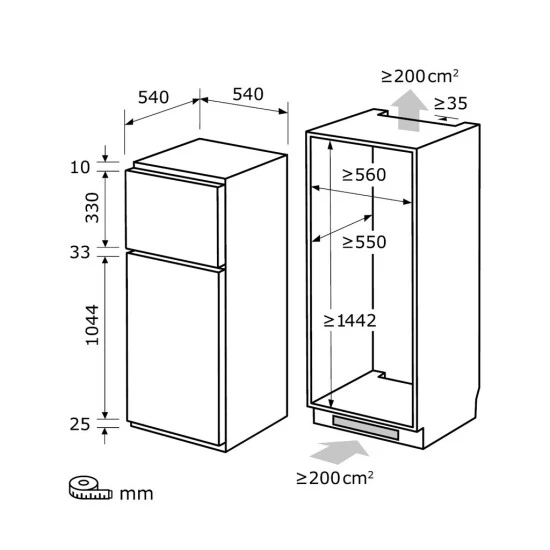 Bestes Angebot 😍 Exquisit Einbau-Kühl-Gefrierkombination EKGC265-40-040E | Einbaugerät | Schlepptürmontage | 205 L Nutzinhalt | Weiß ⭐ 8 Bestes Angebot 😍 Exquisit Einbau-Kühl-Gefrierkombination EKGC265-40-040E | Einbaugerät | Schlepptürmontage | 205 L Nutzinhalt | Weiß ⭐ – Bild 6
