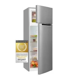 Schlussverkauf ✨ Exquisit Kühl- Und Gefrierkombination KGC270-45-040E Inoxlook | Standgerät | 206 L Volumen | Inoxlook ⭐