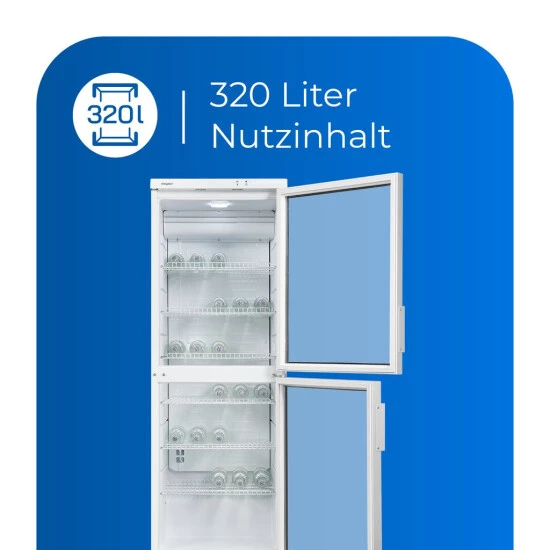 Neu 👍 Exquisit Glastürkühlschrank GKS350-2-GT-280G Weiss | 320 L Nutzinhalt | Weiß 😍 6 Neu 👍 Exquisit Glastürkühlschrank GKS350-2-GT-280G Weiss | 320 L Nutzinhalt | Weiß 😍 – Bild 4