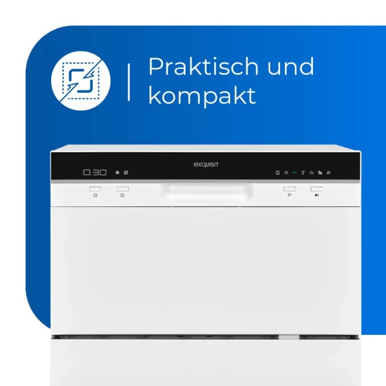Top 10 👏 Exquisit Geschirrspüler GSP206-030F WeissPV | Tischgeschirrspüler | 6 Maßgedecke | Weiß ✔️ 7 Top 10 👏 Exquisit Geschirrspüler GSP206-030F WeissPV | Tischgeschirrspüler | 6 Maßgedecke | Weiß ✔️ – Bild 5