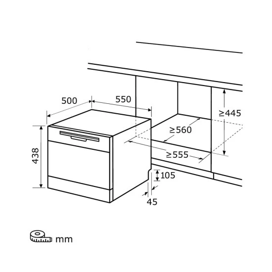 Top 10 👏 Exquisit Geschirrspüler GSP206-030F WeissPV | Tischgeschirrspüler | 6 Maßgedecke | Weiß ✔️ 8 Top 10 👏 Exquisit Geschirrspüler GSP206-030F WeissPV | Tischgeschirrspüler | 6 Maßgedecke | Weiß ✔️ – Bild 6