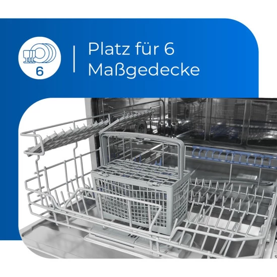 Top 10 😀 Exquisit Geschirrspüler GSP206-030F SilberPV | Tischgeschirrspüler | 6 Maßgedecke | Silber 🤩 5 Top 10 😀 Exquisit Geschirrspüler GSP206-030F SilberPV | Tischgeschirrspüler | 6 Maßgedecke | Silber 🤩 – Bild 3