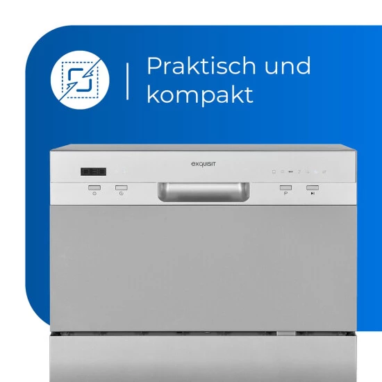 Top 10 😀 Exquisit Geschirrspüler GSP206-030F SilberPV | Tischgeschirrspüler | 6 Maßgedecke | Silber 🤩 7 Top 10 😀 Exquisit Geschirrspüler GSP206-030F SilberPV | Tischgeschirrspüler | 6 Maßgedecke | Silber 🤩 – Bild 5