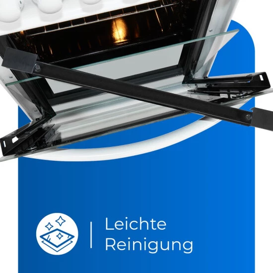 Bestpreis 🤩 Exquisit EH 10.3 F2 Standherd | Ober-/Unterhitze | Blitzkochplatte | 4 Kochplatten | Weiß ✨ 6 Bestpreis 🤩 Exquisit EH 10.3 F2 Standherd | Ober-/Unterhitze | Blitzkochplatte | 4 Kochplatten | Weiß ✨ – Bild 4