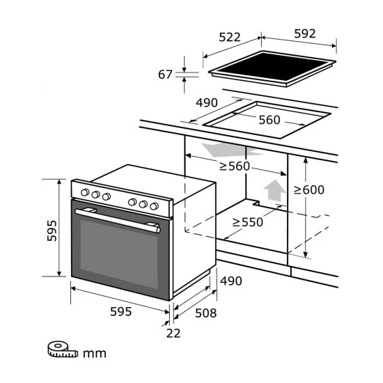 Am billigsten 💯 Exquisit EHE 185-1.2-Set Einbau-Herd Glaskeramikkochfeld | Ober-/Unterhitze | Inox ✨ 8 Am billigsten 💯 Exquisit EHE 185-1.2-Set Einbau-Herd Glaskeramikkochfeld | Ober-/Unterhitze | Inox ✨ – Bild 6