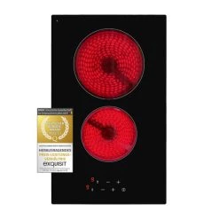 Budget 🥰 Exquisit Kochfeld EKC 301-5 Duo | Glaskeramik | Touch Control | 2 Kochstellen | Rahmenlos | 3000 W ❤️