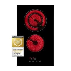 Neu 😀 Exquisit Kochfeld EKC 301-5Z | Glaskeramik | Touch Control | 2 Kochstellen | Rahmenlos | 2900 W 🔥