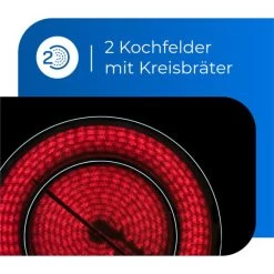 Neu 😀 Exquisit Kochfeld EKC 301-5Z | Glaskeramik | Touch Control | 2 Kochstellen | Rahmenlos | 2900 W 🔥 -Exquisit Verkaufsladen unnamed file 849