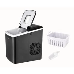 Bester Verkauf 🎉 Exquisit EM 6002 Sw Eiswürfelmaschine | 9 Eiswürfel Pro Minute | 1,8 L Wassertank | Schwarz 🔔